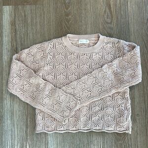 Pink Crochet Knit Pants